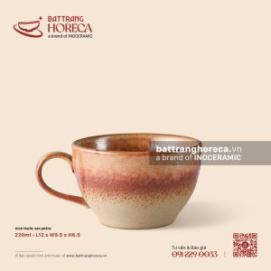 Cốc capuchino (cafe) 220ml 12 x 9.5cm - Bình Minh