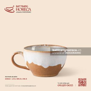 Cốc capuchino (cafe) 220ml 12 x 9.5cm - Hồng Vân