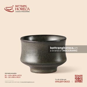 Cốc (chén) eo dáng đốt trúc không quai - Yên
