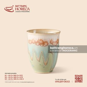 Cốc loe chân nhỏ không quai - Kết Tinh Nâu