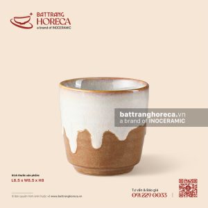 Cốc trụ vuốt thấp 8.5cm - Hồng Vân