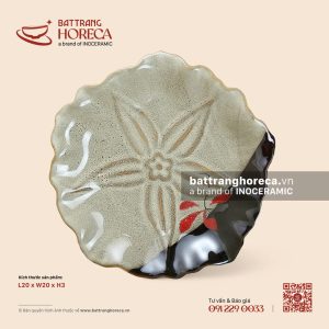 Đĩa hoa nổi 20cm - Hạ Liên