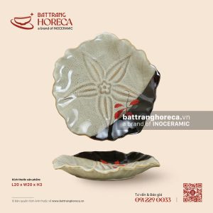 Đĩa hoa nổi 20 x 20cm - Hạ Liên