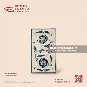 Đĩa kê khăn 14 x 8cm - Cúc Lam