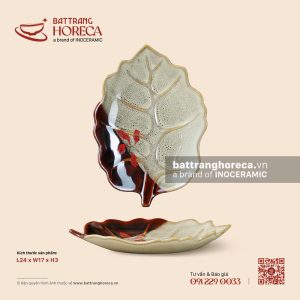 Đĩa lá bỏng 24 x 17cm - Hạ Liên