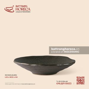 Đĩa salad méo 22cm - Yên