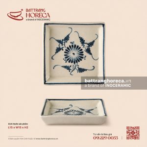 Đĩa vuông 15cm - Cúc Lam