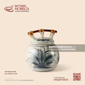 Hũ đựng gia vị nắp quai mây 8 x 5.5cm - Khoai Chuồn