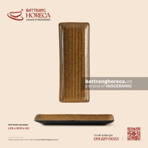 Khay chữ nhật dài 26 x 10cm - Ô Thổ
