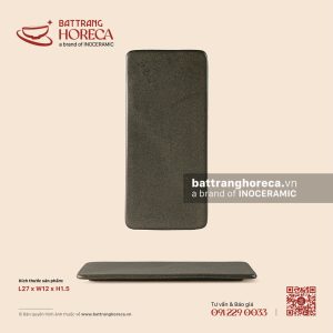 Khay chữ nhật phẳng (khay sushi) dài 27 x 12cm - Yên