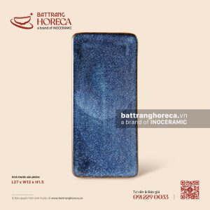 Khay chữ nhật phẳng (khay sushi) dài 27 x 12cm - Lam Vân