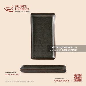 Khay chữ nhật viền thành 18.5 x 11.5cm - Yên