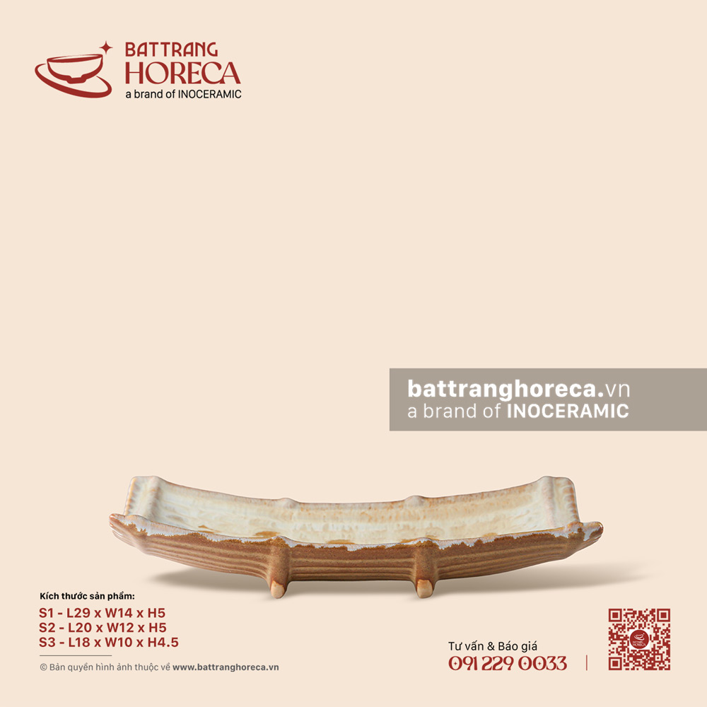 Khay nan - Hồng Vân - Bát Tràng Horeca Khay nan - Hồng Vân