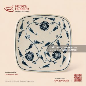 Khay vuông vênh 22cm - Cúc Lam