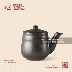Lọ (bình) mắm tương dáng ấm 10 x 7.5cm - Yên