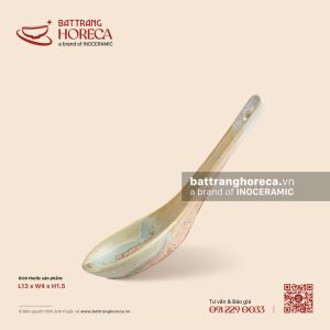 Thìa cơm thẳng 13 x 4cm - Kết Tinh Nâu