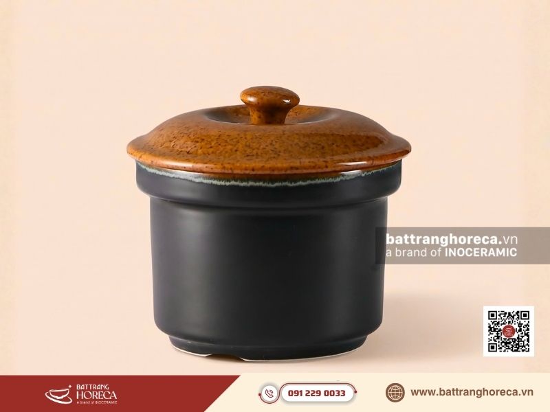 Thố chưng yến hoặc súp có nắp đậy giúp giữ nhiệt - Bát Tràng Horeca Thố chưng yến hoặc súp có nắp đậy giúp giữ nhiệt