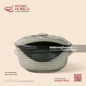 Âu (thố) cơm 21 x 19.5cm - Địa Nhã