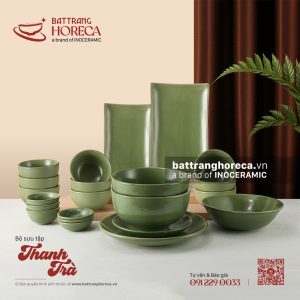 Bộ bát đĩa Thanh Trà - Bát Tràng