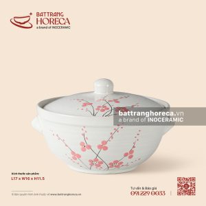 Âu (thố) cơm 17 x 16cm - Đào Hồng