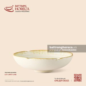 Bát Nhật cắt hoa 17cm - Mộc Sa