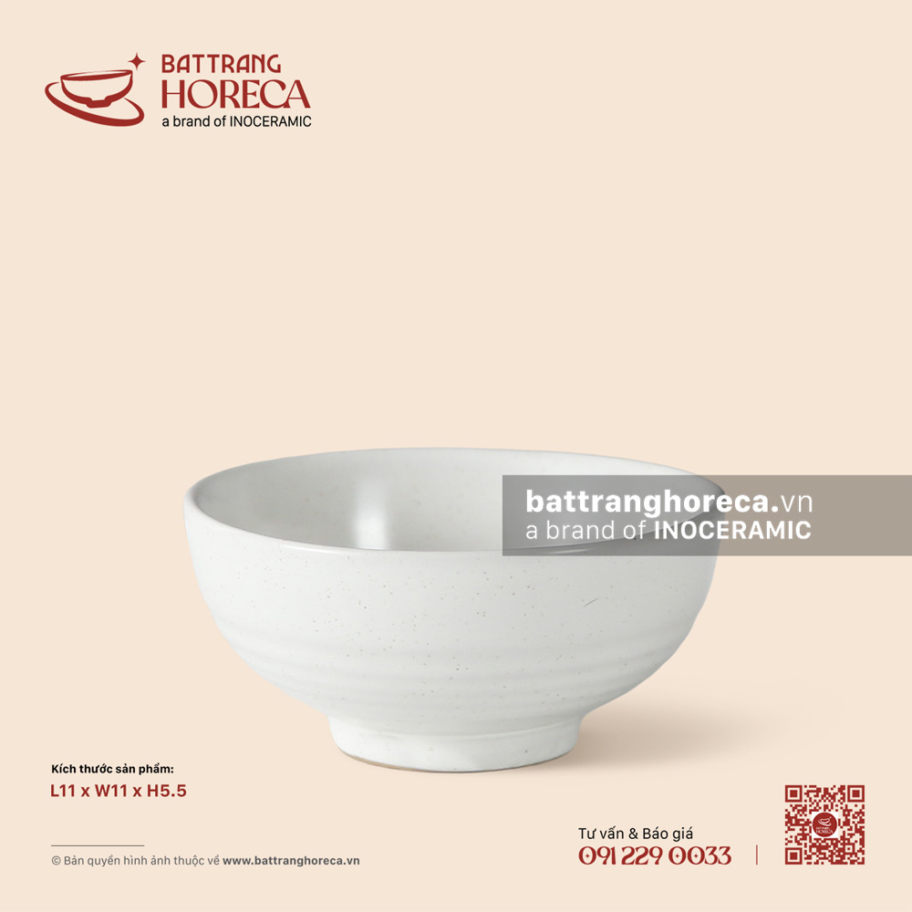 Bát (chén) cơm 11cm - Đào Hồng - Bát Tràng Horeca Bát (chén) cơm 11cm - Đào Hồng