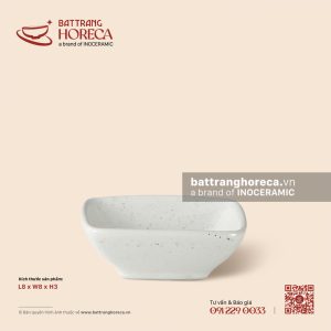 Bát (chén) mắm vuông 8cm - Đào Hồng