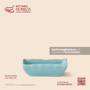Bát (đĩa) gia vị chữ nhật 10 x 6cm - Đào Trắng