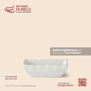 Bát (đĩa) gia vị chữ nhật 10 x 6cm - Đào Hồng
