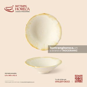 Bát (đĩa) gia vị muối loe hoa 9cm - Mộc Sa