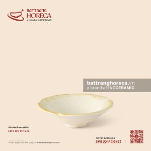 Bát (đĩa) gia vị muối loe hoa 9cm - Mộc Sa