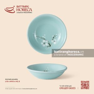 Bát (đĩa) gia vị muối tròn 10cm - Đào Trắng