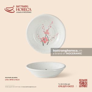 Bát (đĩa) gia vị muối tròn 10cm - Đào Hồng