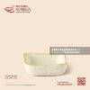Bát (đĩa) gia vị muối vuông méo 7.5 x 7cm - Mộc Sa - Bát Tràng Horeca Bát (đĩa) gia vị muối vuông méo 7.5 x 7cm - Mộc Sa
