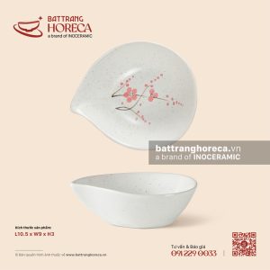 Bát (đĩa) gia vị quả đào 10.5 x 9cm - Đào Hồng
