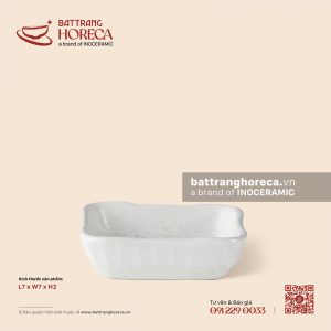 Bát (đĩa) gia vị vuông 7cm - Đào Hồng