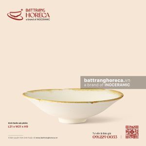 Bát loe cắt hoa 21cm - Mộc Sa