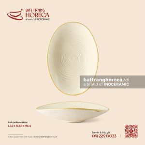 Bát salad bầu dục (oval) 32 x 23cm - Mộc Sa