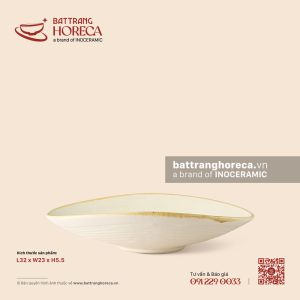 Bát salad bầu dục (oval) 32 x 23cm - Mộc Sa