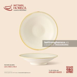 Bát salad tròn sâu chân cao 22cm - Mộc Sa