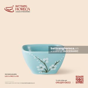Bát soup vuông 8.5cm - Đào Trắng