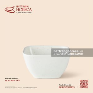 Bát soup vuông 8.5cm - Đào Hồng