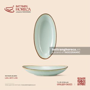 Bát thuyền (oval sâu lòng) 24 x 17cm - Thanh Ngọc