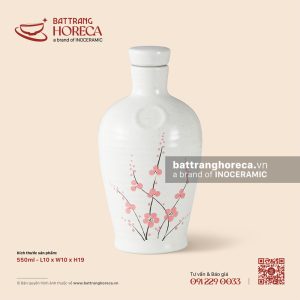 Bình (nậm) rượu 550ml - Đào Hồng