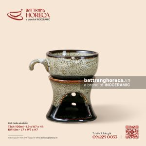 Bộ bếp hâm cà phê 100ml - Địa Nhã