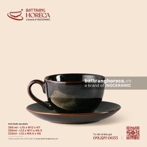 Bộ cốc capuchino kèm đĩa lót - Huyền Sa