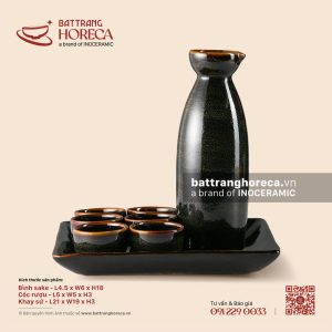 Bộ khay rượu sake cao 20cm - Huyền Sa