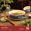 Bộ tô loe Hoa Chanh cho quán bún cá - Bát Tràng Horeca Bộ tô loe Hoa Chanh cho quán bún cá