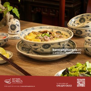 Bộ tô nông Cúc Lam cho quán bún Bát Tràng - Bát Tràng Horeca Bộ tô nông Cúc Lam cho quán bún Bát Tràng