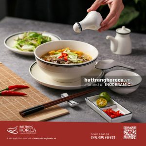 Bộ tô nông đựng bún riêu ốc bò Tịnh Tuyến Bát Tràng